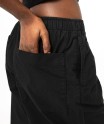 Pantalon baggy en toile de coton femme
